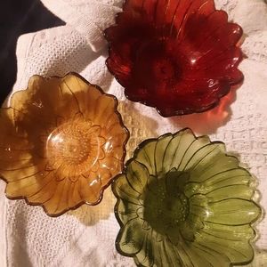 3 pc. Vintage glass bowls